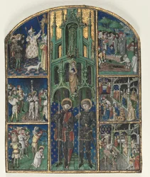 Blatt aus den Stunden des Herzogs Ludwig von Savoyen: Heilige Nereus und Achilleus, Mitte des 15. Jahrhunderts