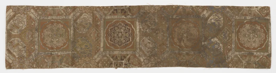 Länge eines gefütterten Textils, Fragment eines Obi, Edo-Periode, 18. Jahrhundert