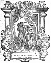 Leonardo da Vinci. Aus: Giorgio Vasari, Die Leben der ausgezeichnetsten italienischen Maler, Bildhauer und Architekten, 1568