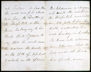 Brief von Florence Nightingale, Mai 1856