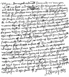 Brief von König Heinrich VIII. an Kardinal Wolsey (