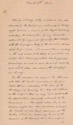 Brief an Benjamin West, Präsident der Royal Academy, 1803 1904