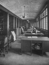Bibliothek und Redaktionsraum, The Evening News Building, Detroit, Michigan, 1924