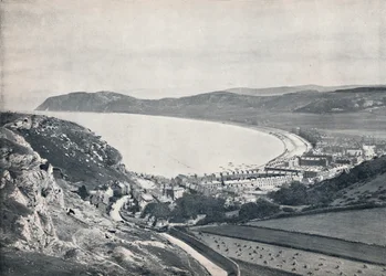 Llandudno - Blick vom Berg hinunter, 1895