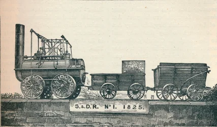 Lokomotive Nr. 1, gebaut für die Stockton & Darlington Railway, 1825, 1906