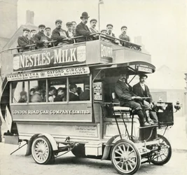 Londoner Dampfbus, ca. 1900