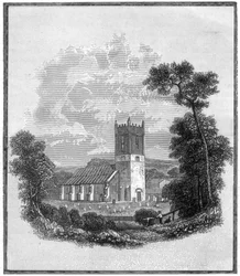 Lord Byrons Grabstätte, Hucknall Torkard Kirche, Nottinghamshire, 1888