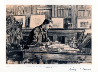 Lord Randolph Churchill 1849-1895, englischer Staatsmann, 1885