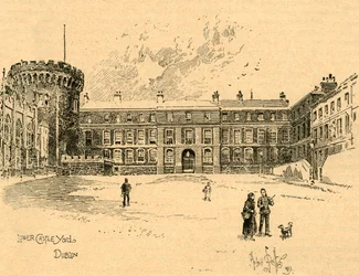 Unterer Burghof, Dublin, Irland, um 1890