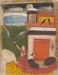 Madhumadhavai Ragini...aus einer verstreuten Ragamala-Serie Garland of Musical Modes, ca. 1640-50