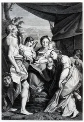 Madonna mit Kind, St. Hieronymus und Maria Magdalena, 1525-1528