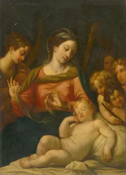Madonna mit Kind unter Kindern