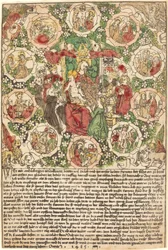Madonna mit dem Rosenkranz, 1485