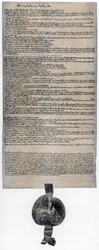 Magna Carta, englische Urkunde ursprünglich aus dem Jahr 1215
