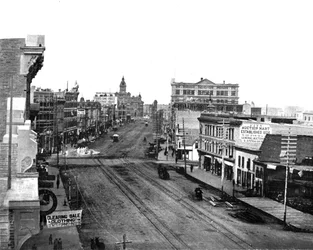 Main Street, Winnipeg, Manitoba, Kanada, um 1900