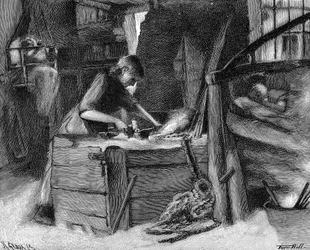 Kettenherstellung im Bezirk Cradley Heath im Black Country in den englischen Midlands, 1890
