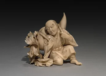 Mann trägt ein großes Gemüse, späte 1800er - frühe 1900er