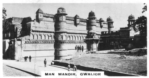 Man Mandir, Gwalior, Madhya Pradesh, Indien, ca. 1925