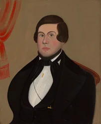 Mann mit goldenem Bleistift, um 1850