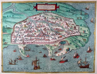 Karte von Alexandria, Ägypten, 17. Jahrhundert