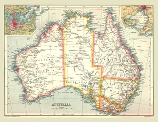 Karte von Australien, 1902
