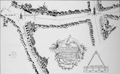 Karte von Bishopsgate, City of London