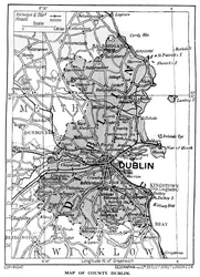 Karte von County Dublin, Irland, 1924-1926