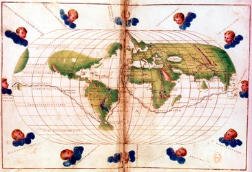 Karte von Magellans Weltumsegelung, 1519-1521