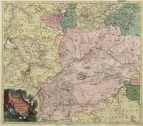 Karte des Gouvernements Moskau und Teile der nächstgelegenen Provinzen, 1745