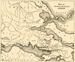 Karte von Nord- und Mittelgriechenland, 1890