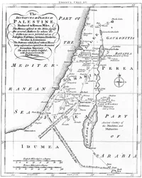 Karte von Palästina basierend auf antiken Autoren, ca. 1830
