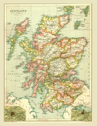 Karte von Schottland, 1902