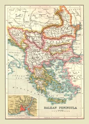Karte der Balkanhalbinsel, 1902