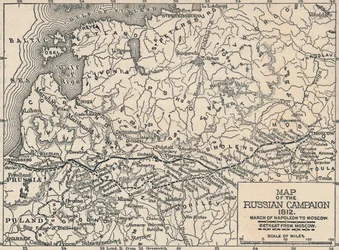 Karte des Russlandfeldzugs, 1812, 1896