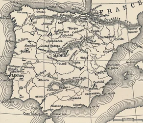 Karte der spanischen Kampagne, um 1807-1814, 1896