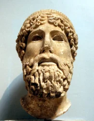 Marmorkopf, wahrscheinlich des antiken griechischen Gottes Zeus, möglicherweise 1. Jahrhundert v. Chr.