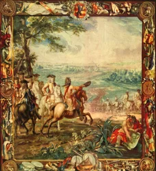 Marlborough in der Schlacht von Oudenarde, 1708