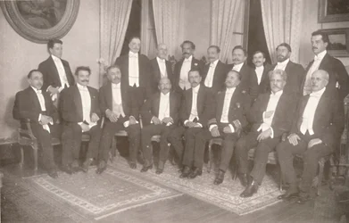 Marschall Hermes da Fonseca mit seinen Staatssekretären und Beratern, 1914