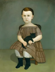 Martha Bartlett mit Kätzchen, ca. 1860