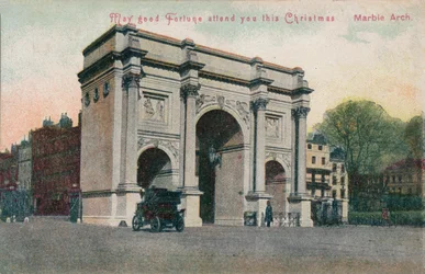 Möge Ihnen dieses Weihnachten viel Glück bringen - Marble Arch, um 1910