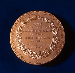 Medaille zur Erinnerung an Claude Bernard, französischer Physiologe, 19. Jahrhundert