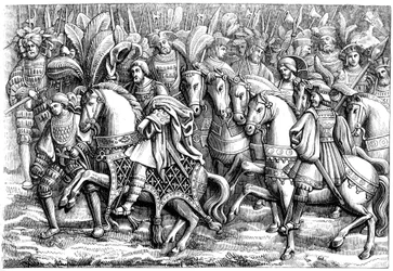 Treffen auf dem Feld des Goldenen Tuchs, um 16. Jahrhundert 1849