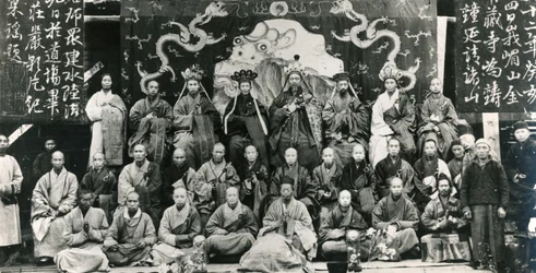 Treffen der buddhistischen Klosteroberhäupter in China, spätes 19. Jahrhundert
