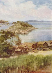 Melanesisches Dorf, 1924