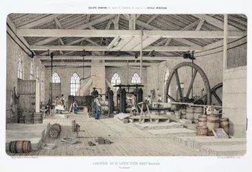 Metalle, Zink Zinkwalzwerk, St. Louis, bei Bray, Frankreich