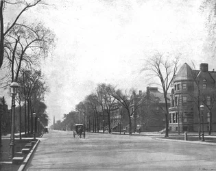 Michigan Avenue, Blick nach Süden, Chicago, Illinois, USA, um 1900
