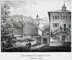 Salzmine: Der Eingangstunnel der Mine in Durnberg, Österreich