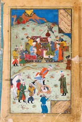 Miniatur aus Yusuf und Zalikha Legende von Joseph und Potiphars Frau von Jami