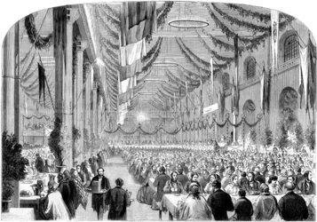 Monsterfest für Eisenbahner in Crewe, 1861