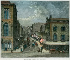 Montgomery Street, San Francisco, Kalifornien, USA, um 1880